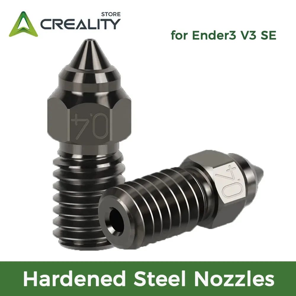 Creality Hardened Steel Nozzles for Ender3 V3 SE High Speed Nozzle 0.4mm for High-temperature 3d Printer Accessories