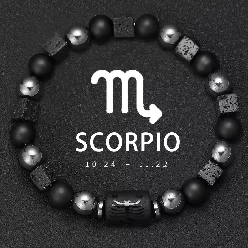 12 Zodiac Bracelets Natural Stone Cancer Virgo Leo Libra Bracelet Couples Friendship Gifts Bracelets jewelry pulsera hombre - Image 13