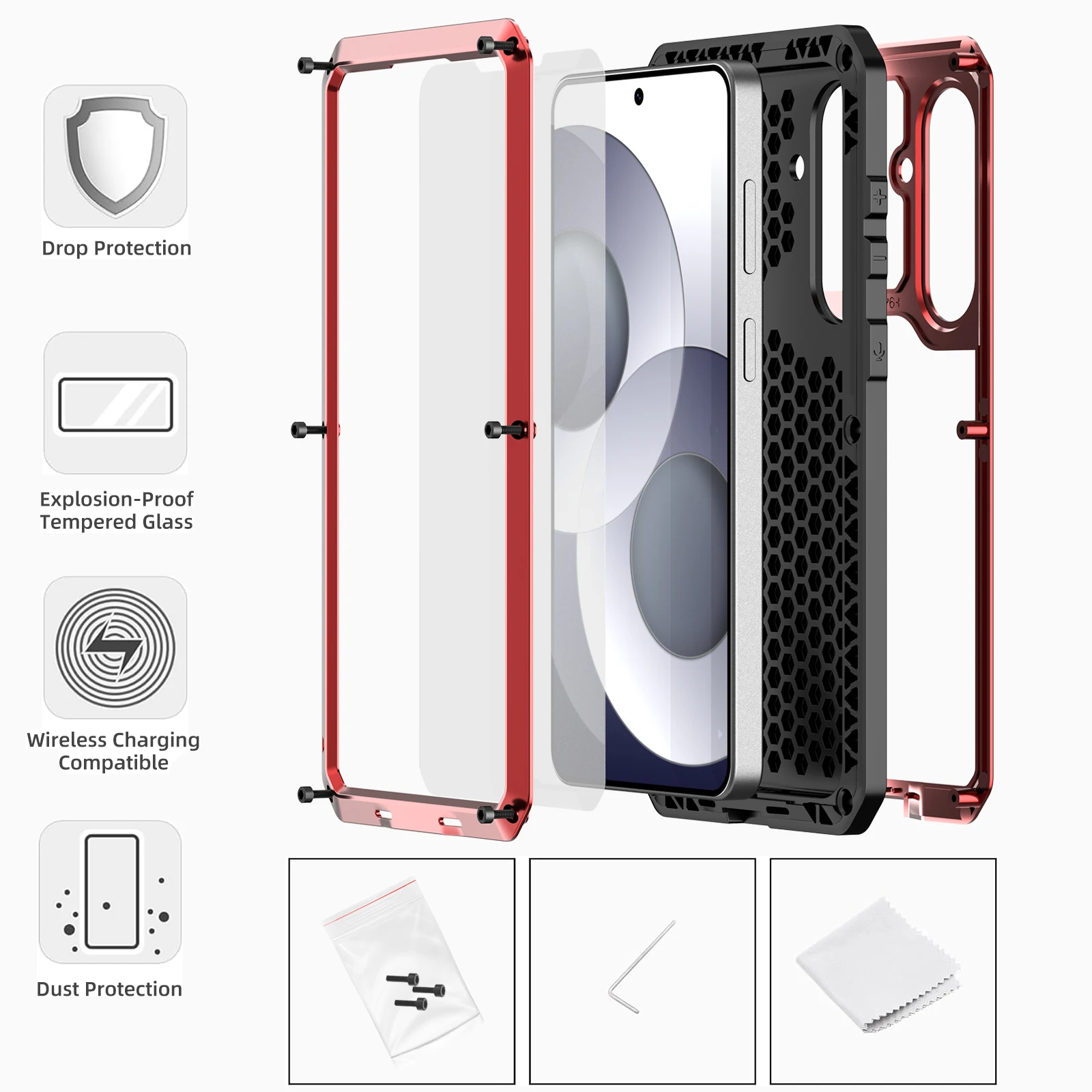 Чехол для Samsung S26 Ultra, S – обзор и цена Heavy Duty 360 Full Body Protective Case
