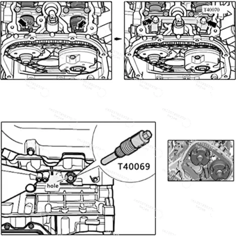 2025/ZKTOOL engine Locking Timing Tool Set Compatible with Vw A6L 2.4 2.5 2.8 3.0T 3.2 4.2 Touareg Q7  3.0T Engine