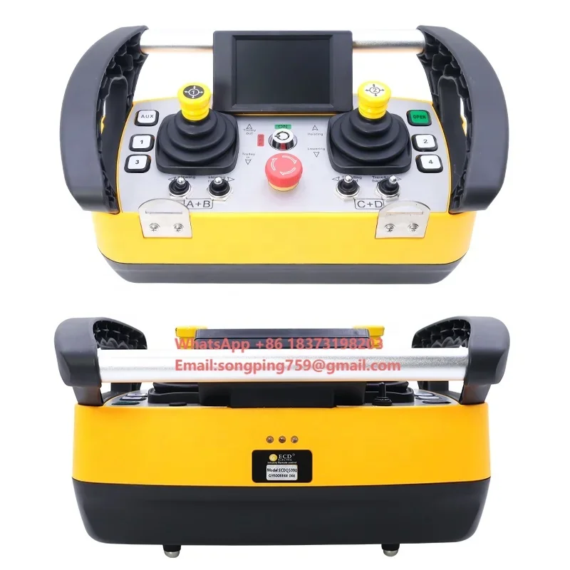 

ECD-Q5000 315/433/868/915mhz Industrial Joystick Wireless Radio Overhead Crane Remote Control for Tower Cranes