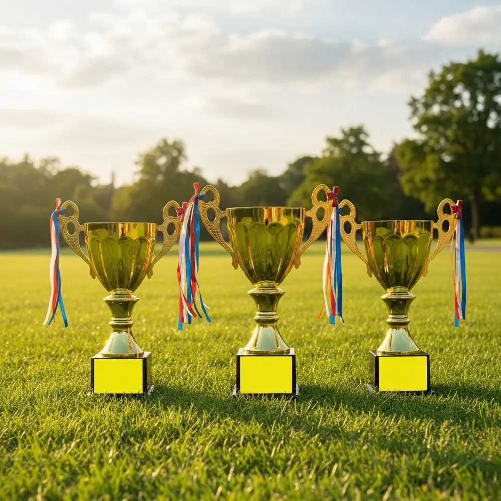 

28/32/35/40/44/50cm Metal Trophy Gold Color Large Size Prize Cup Customizable Metal Model Award Trophy Basketball Football