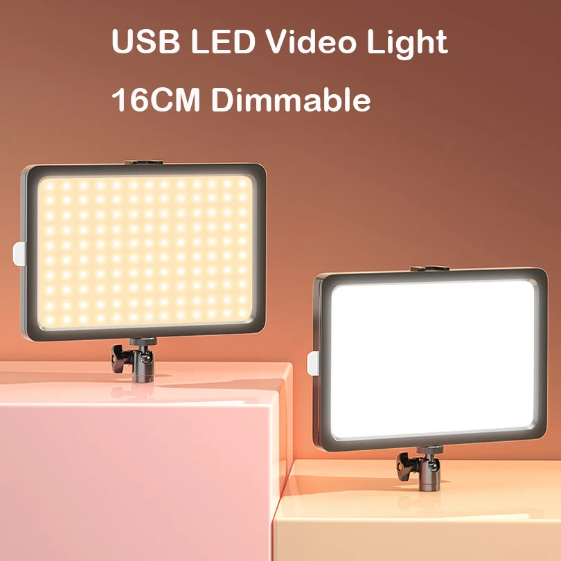 LED Photography Video Light 6 inch Panel Lighting Photo Studio Lamp Kit With Tripod Stand RGB Filters For Shoot Live Streaming