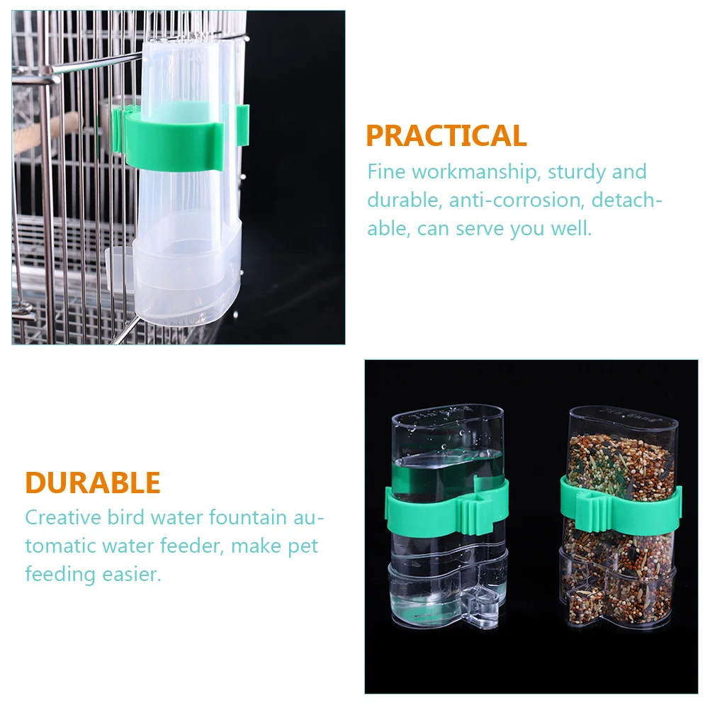 4 Pcs Bird Drinker Pet Accessories Drinking Holder Birds Water Tool Cage Automatic Feeder Supplies