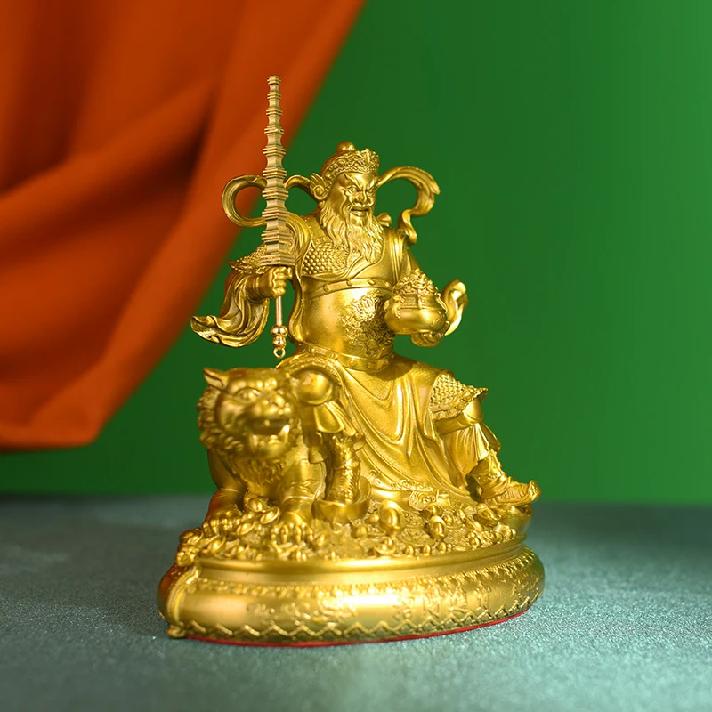 ornaments for home use, martial god of wealth Gongming riding a tiger, Zhao Yuanshuai bronze statue, n