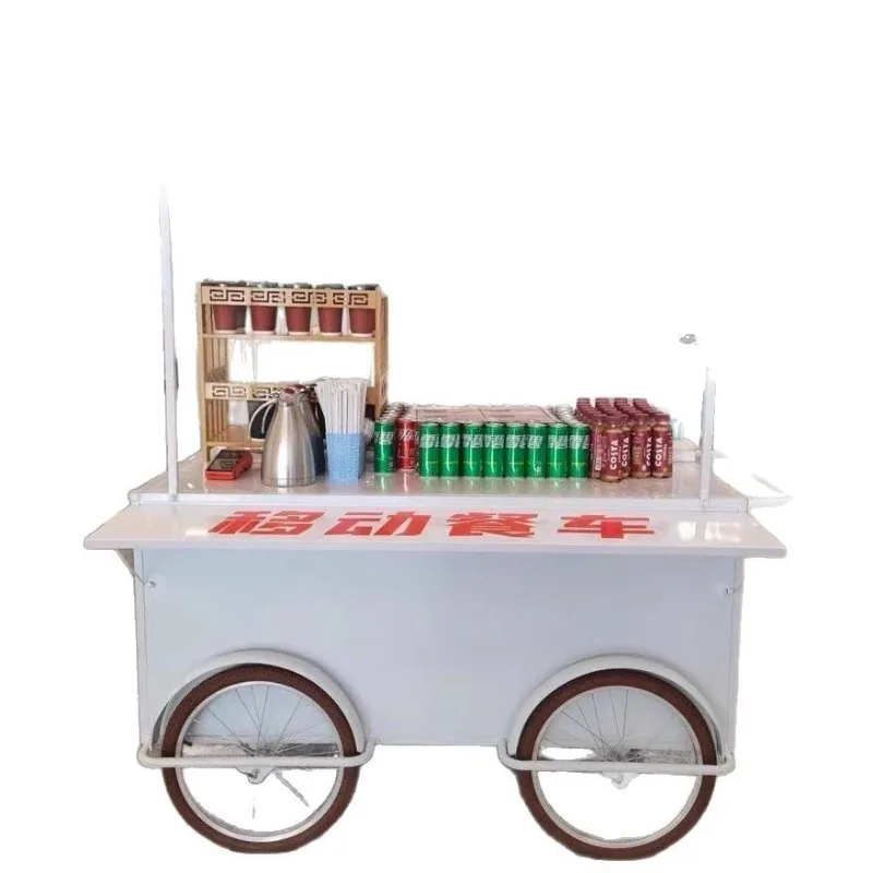 Float Display Cart Mobile Hand Push Dessert Cart Shopping Mall Events Fairs Drinks Promotions Floats Stall