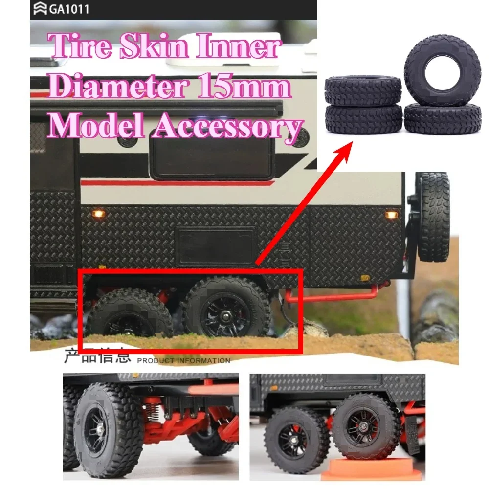 RC Crawler Tire and Foam Insert for Orlandoo Hunter Camper N01 GA1011 Custom Size 1/32 1/35 15mm Inner Diameter Replacement Part