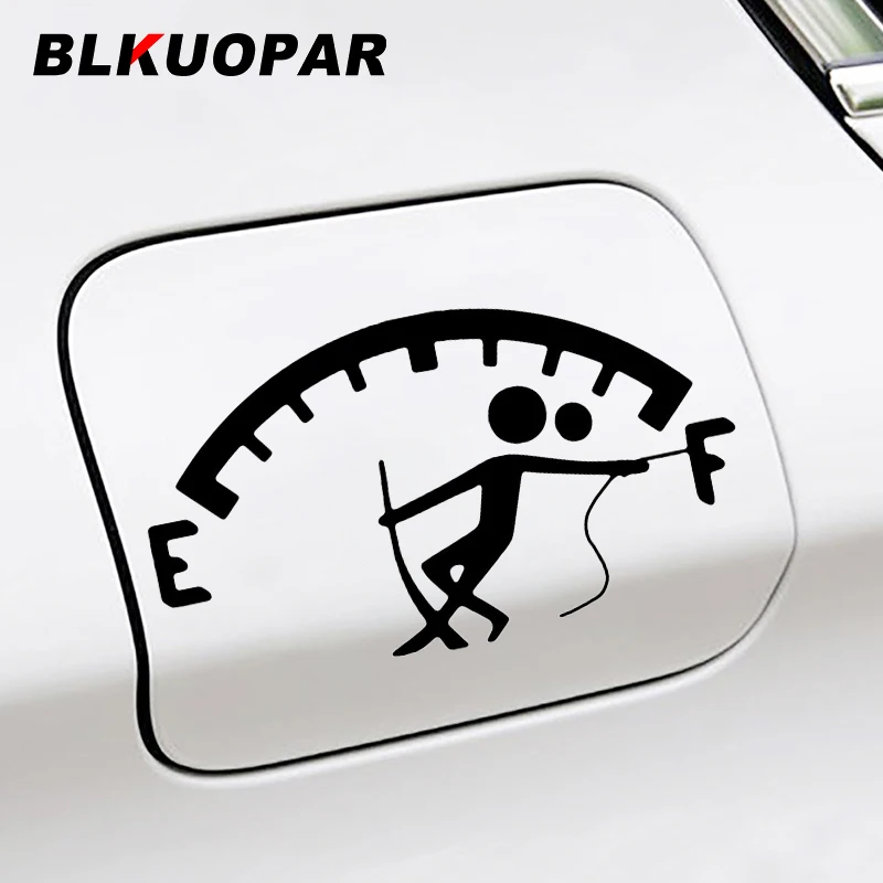 BLKUOPAR Fun Match Man Breaks The Fuel Tank Gauge Pointer Car Stickers Scratch-Proof Creative Decal Windows Trunk Helmet Styling