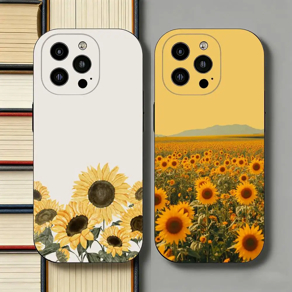 

Sunflower Phone Case for iPhone 17 Air 16 Pro Max 16e 15 Plus 14 13 Mini 12 11 Back Cover