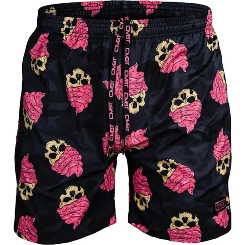 Pantalones cortos con estampado 3D de calavera para hombre, Shorts deportivos con personalidad, estilo gótico, Unisex