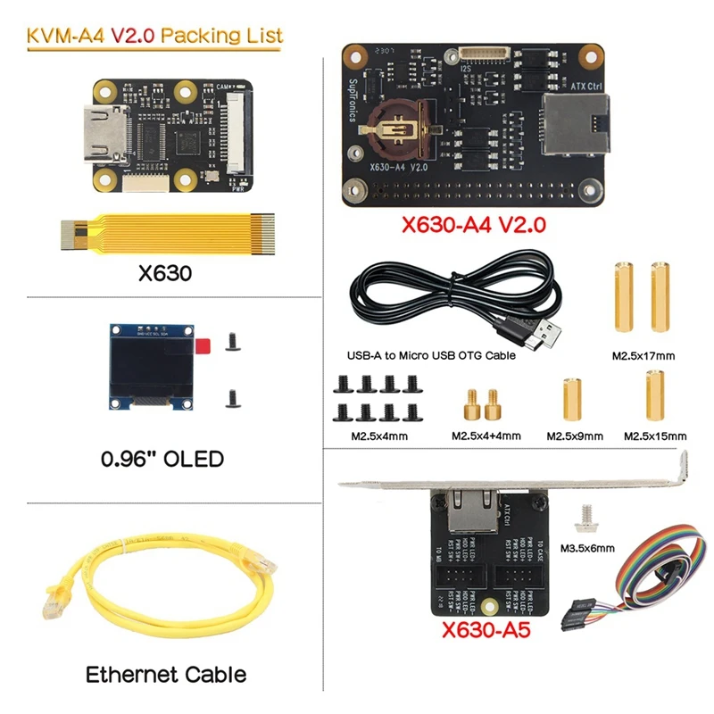 Pikvm-A4 For Raspberry PI Zero 2W Remote Control Operation And Maintenance Overip Server -Compatible CSI