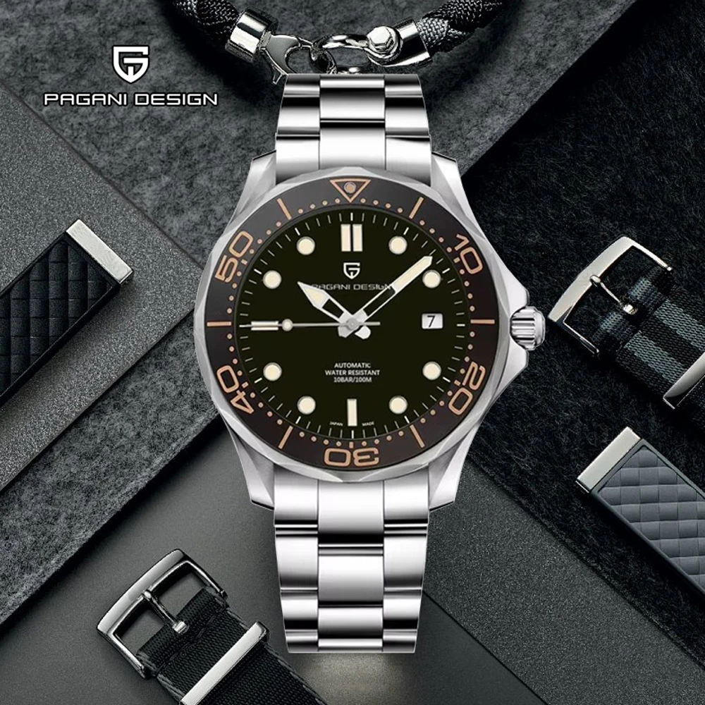 

PAGANI DESIGN 007 Mens Watches NH35 Mechanical Wristwatches Top Luxury Automatic Watch For Man AR Sapphire Mirror Luminous Clock