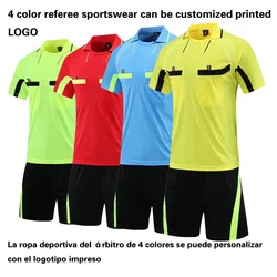 2024 new football uniform referee suit brand jersey short sleeve shorts summer training clothing custom wholesale free delivery