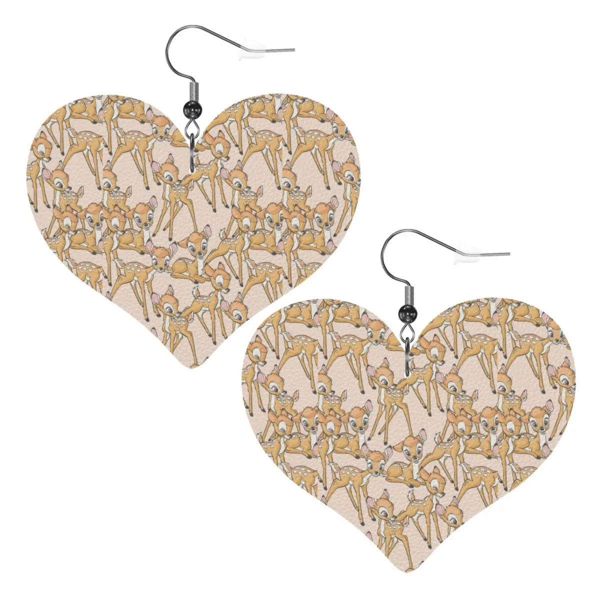 Custom Cartoon Bambi Anime PVC Leather Earrings Dangle Earrings Jewelry For Women For Wife Mother Gift