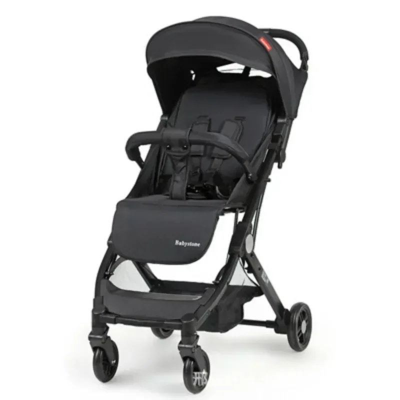 

2024Four-wheeled Baby Stroller Can Sit on A Reclining Portable Pocket Folding Shock Absorber Parachute