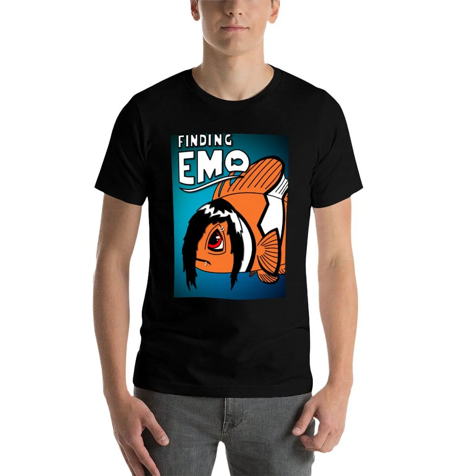

Finding Emo, Sad Clownfish T-Shirt cotton t shirts high quality cotton t shirt pack T-Shirt
