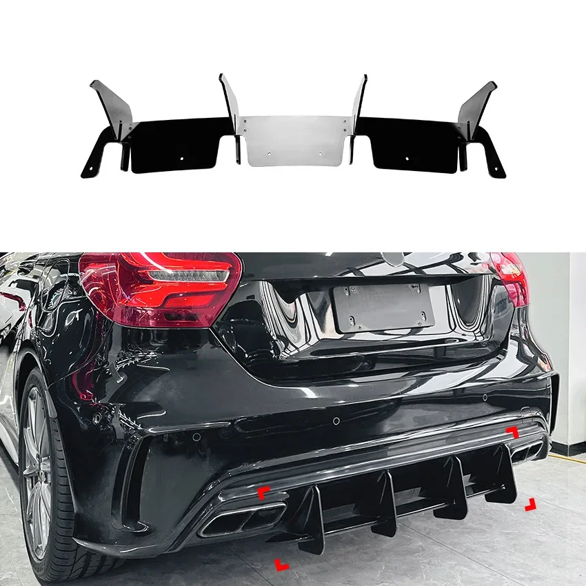 Suitable for Mercedes-Benz A-Class W176 A45 AMG Rear Lip Spoiler Rear Blade Wind Blade Exterior Modification