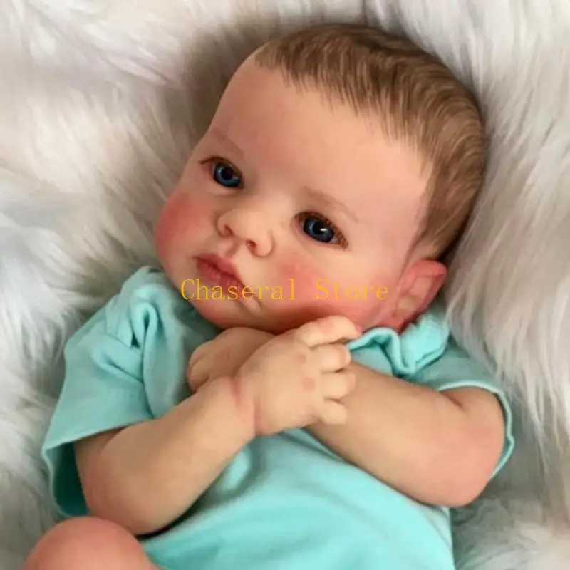 E7CE Handmade realistyczny silikon Reborns Baby Doll kombinezon piękna zabawka dla dziewczynki