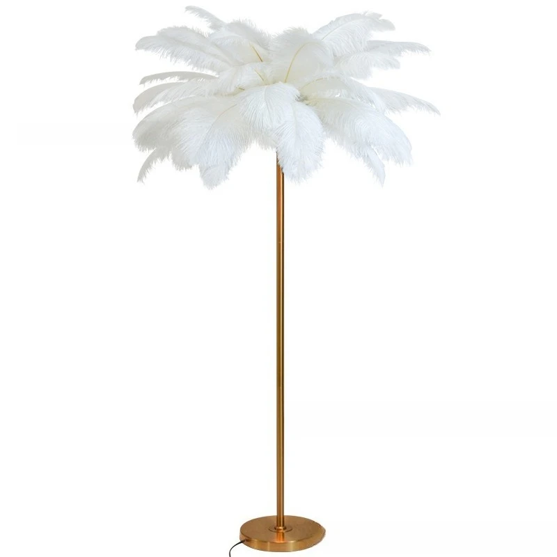Wedding street lamp, living room sofa coffee table bedroom vertical eye protection feather floor lamp