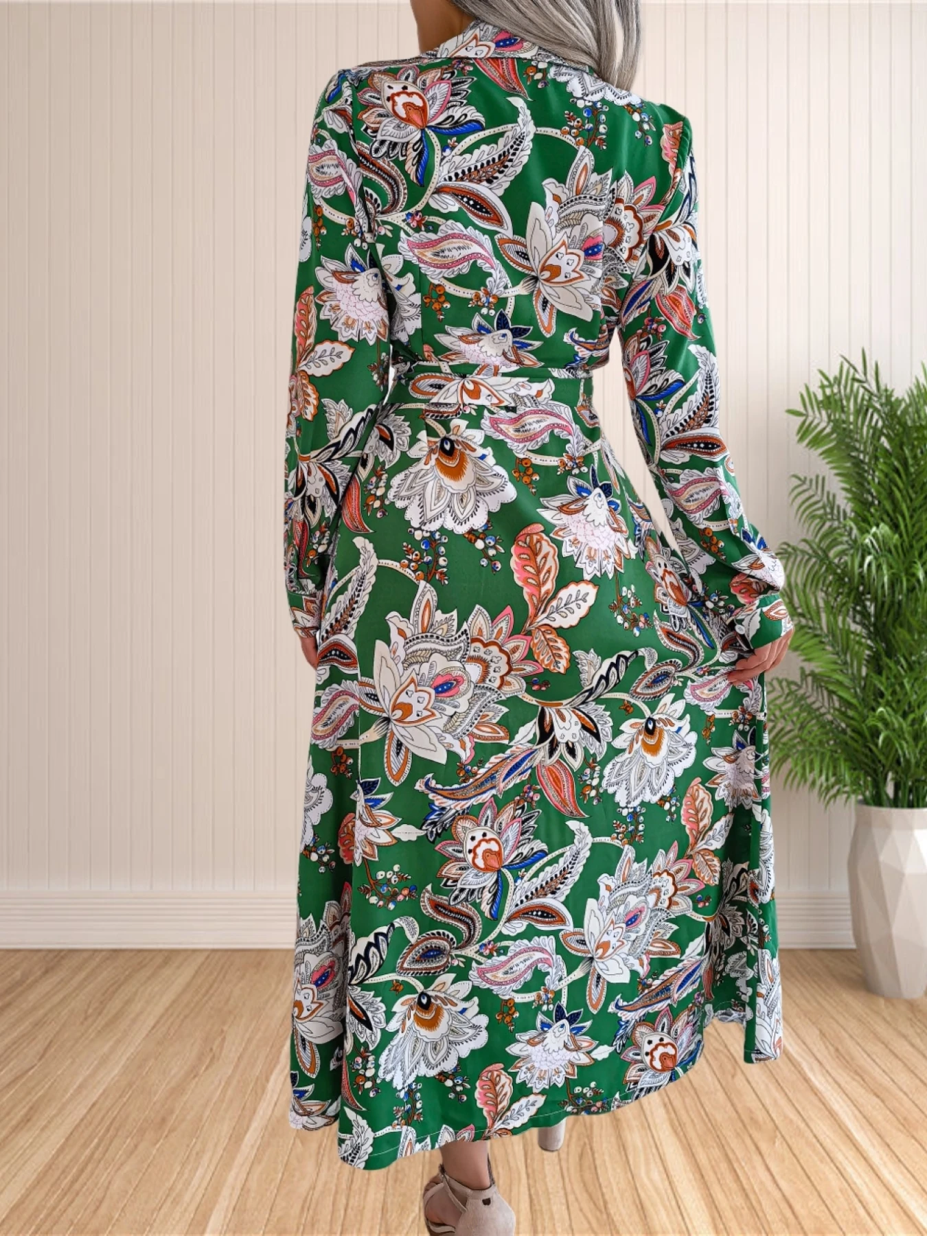Hemd kleider für Frauen fallen fließendes Blumen hemd Kleid Button-Down-Hemd kleid elegantes Midi kleid Urlaub