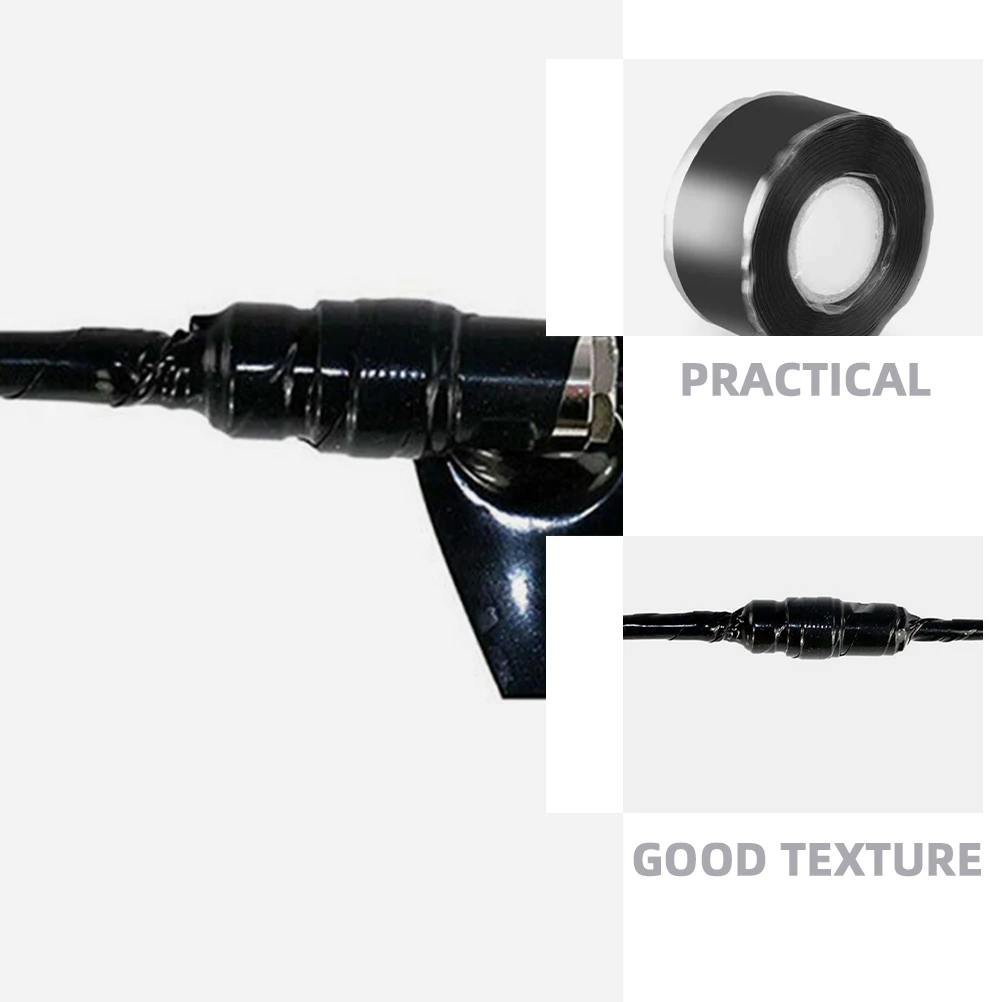 

Black Waterproof Tape for Pipe Repair 3m Self Adhesive Silicone Sealing Leaks Outdoor Use Heavy Duty Plumbing Work Insulation