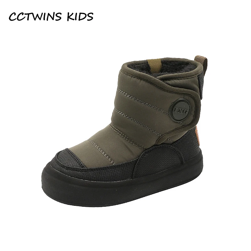 Boys Snow Boots 2023 Winter Toddler Girls Fashion Brand Chelsea Middle Calf Shoes Kids Children Warm Fur Waterproof Platform