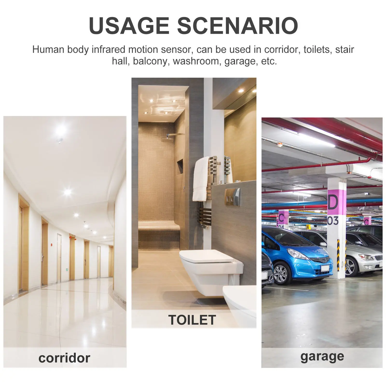 

Умный выключатель света с датчиком движения 110В, ИК-датчиком инфракрасного излучения, для внутреннего и наружного освещения, настенный, белый