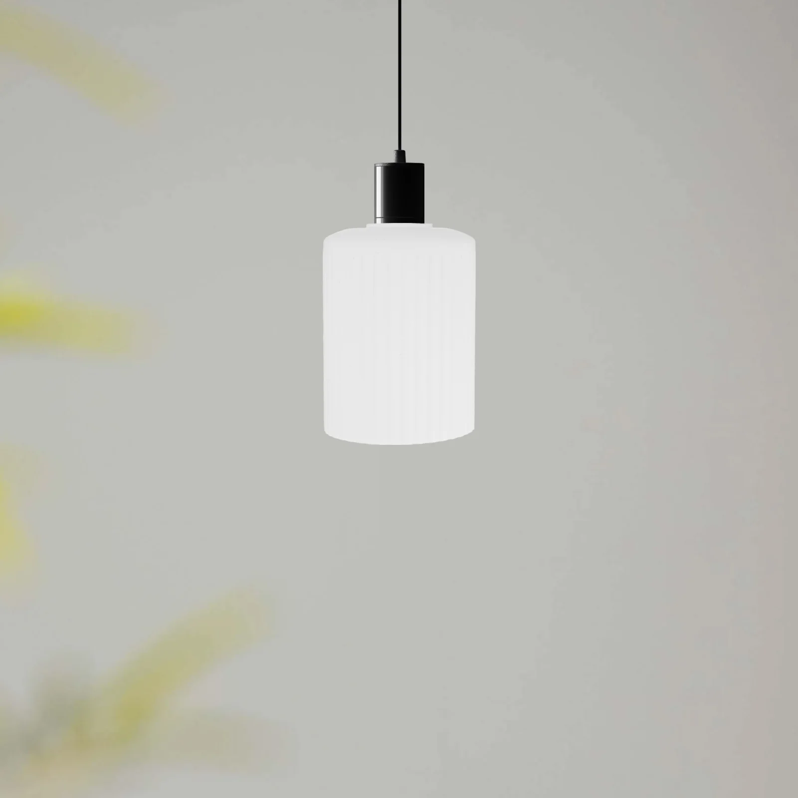 

Milk White Striped Cylindrical Glass Lamp Shade Modern Unique Design for Living Room Bedroom Ceiling Pendant Light Fixture Cover