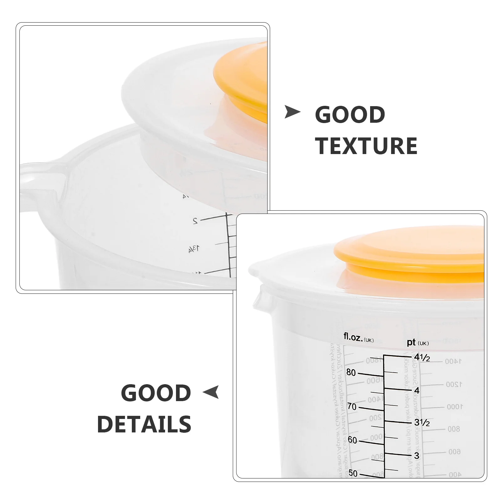

1 pc 2.5L Measuring Cup With Lid Mixing Bowl Transparent Bowl With Scale For Baking Salad Prep Storage Mixing Pot Kitchen Bar