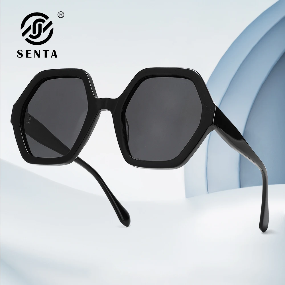 

SENTA Vintage Oversized Polarized Sunglasses for Women Acetate Frame Driving Shades Retro Style Luxury Big Sun Glasses UV400