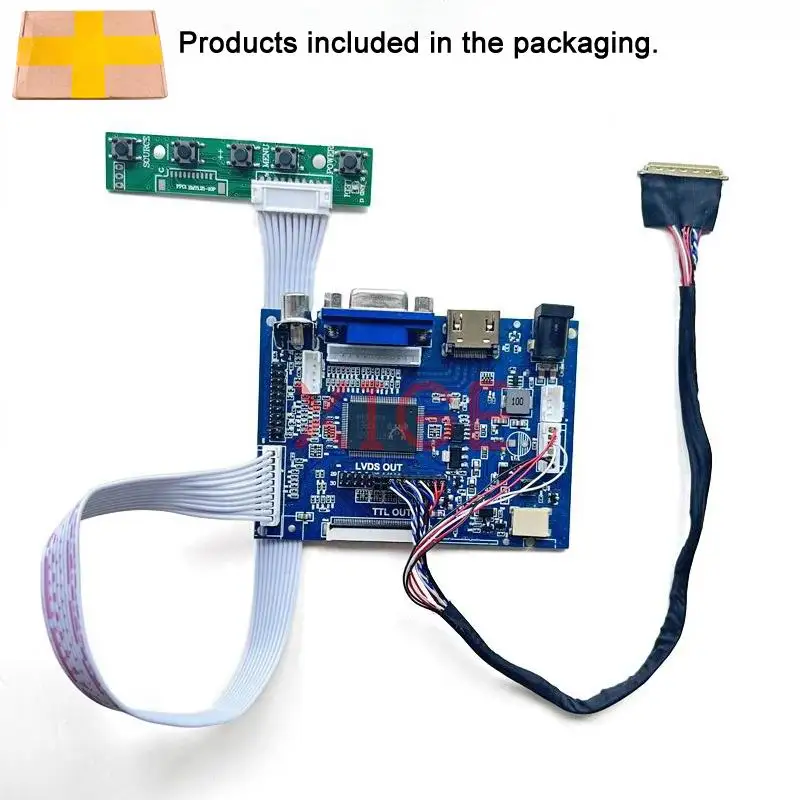 

Плата контроллера драйвера для LTN101AT03-801/401/301/101 комплект DIY 1366x768 HDMI-совместимый 10,1 "40-контактный LVDS экран ноутбука VGA 2AV