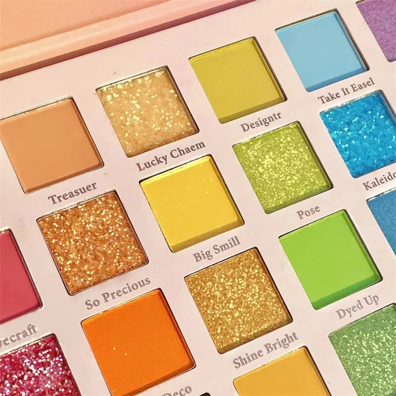 Veiligheid Oogschaduwpalet Kinderen Flash Oogschaduw Cosmetica Fantasie Regenboog Palet