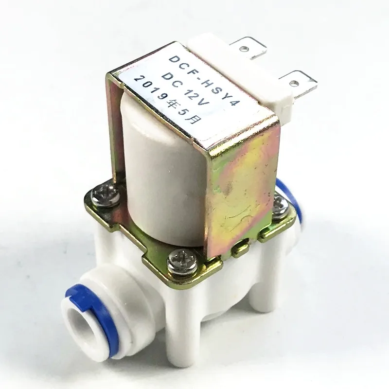 1PC For RO Filtration Machine Pipeline Water Dispenser solenoid valve quick push in connect 3/8