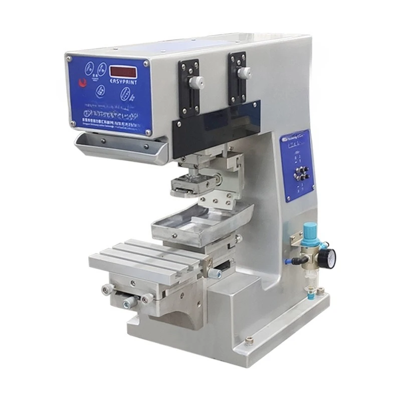 Trademark washing water label, stationery desktop monochrome small automatic printing pad printing machine, oil basin
