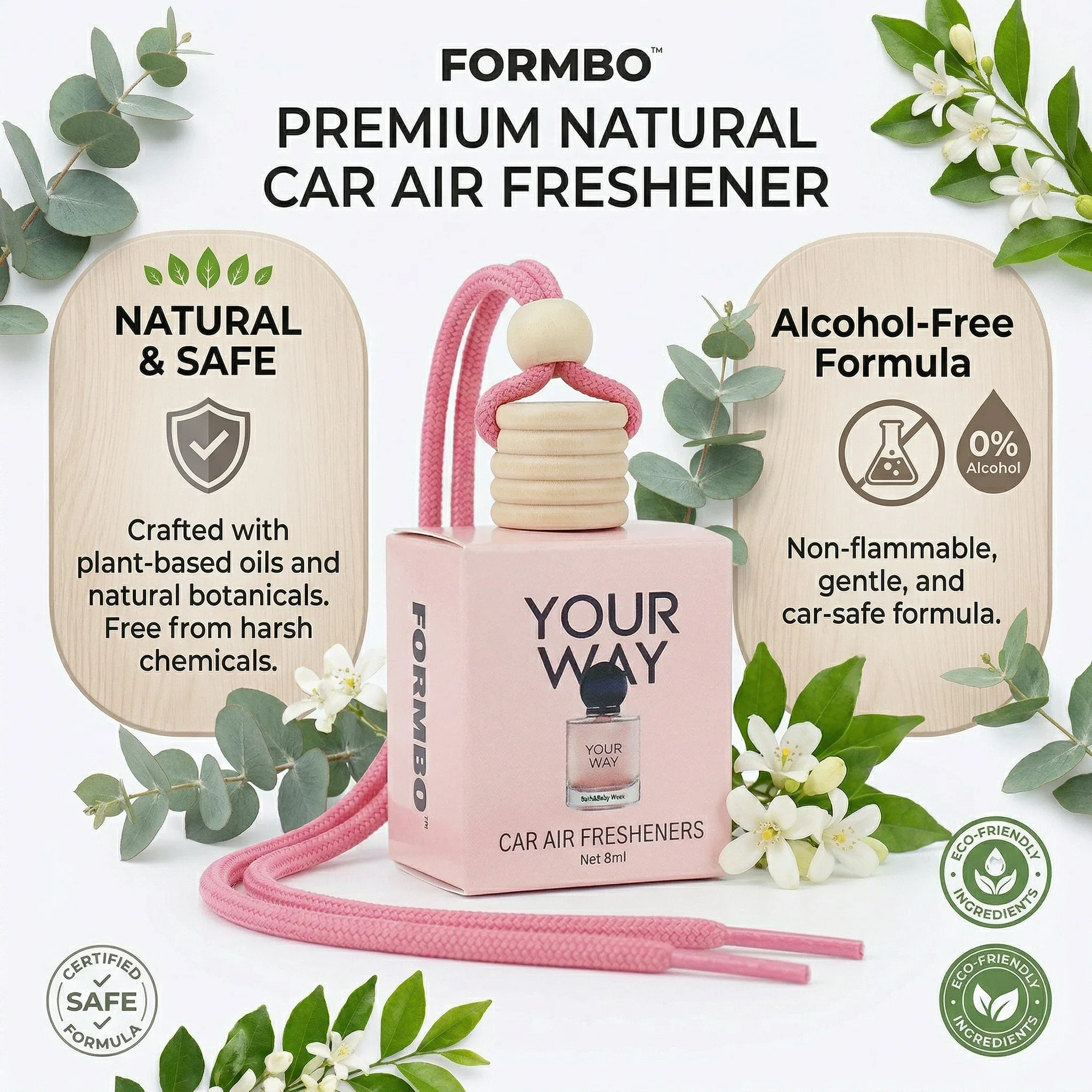 Car Air Freshener, Long Lasting Fragrance, Suitable for Car, Home, Office, Bathroom, Bedroom, Car Interior Aromatherapy