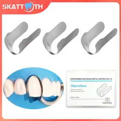 Bandas Dental Metal Matrix, Matrizes contornadas secionais, Sistema Twin, Materiais Odontológicos, M8, 30 pcs