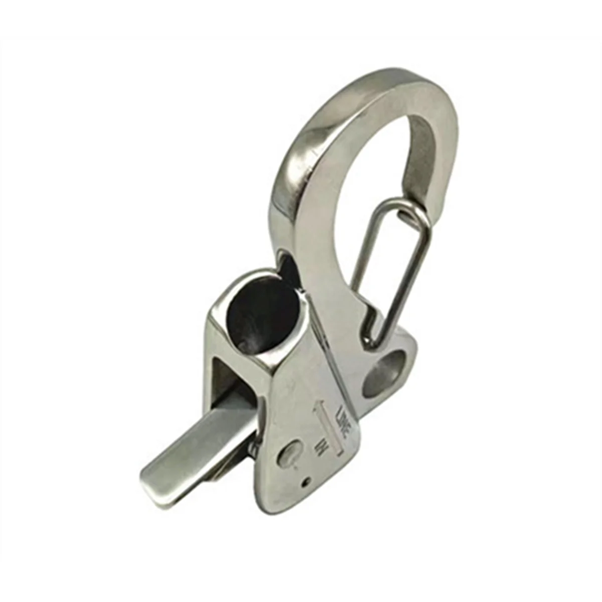 AA25 Stainless Steel Boat Clip Quick Threading Spring Adjustable Line Length Sliding Anchor Hook Marine Yacht Accessories
