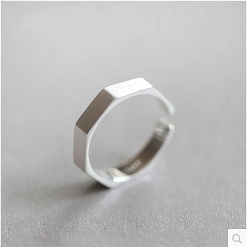 Charming Irregular Geometric Open Hexagon Rings For Women Men Curve Lines Party Gifts Accessories