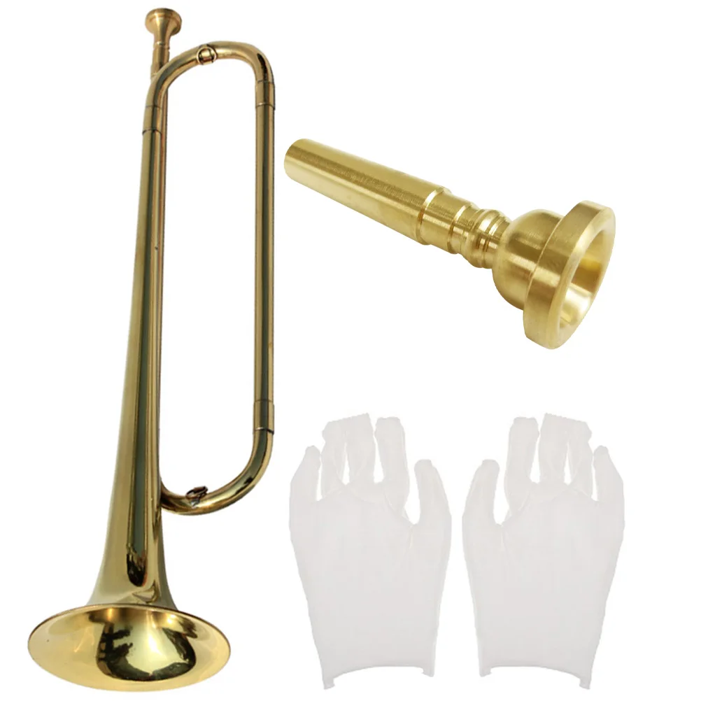 

Student Trumpet Metal Wind Instrument Instruments Set Kids Musical Plaything Beginner Wind Educational Brass B