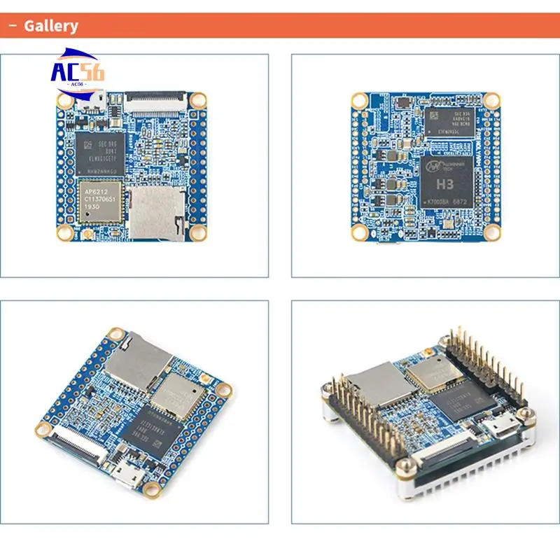 

AC56-1 Set Макетная плата 512 МБ ОЗУ Wi-Fi и Bluetooth 8 ГБ Emmc Allwinner H3 Четырехъядерный процессор Cortex-A7 Ubuntucore