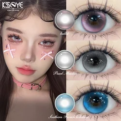 KSSEYE 1Pair Korean Lenses Myopia Colored Contact Lenses for Eyes Pink Lenses Beauty Pupils Blue Lenses Cosmetics Fashion Lenses