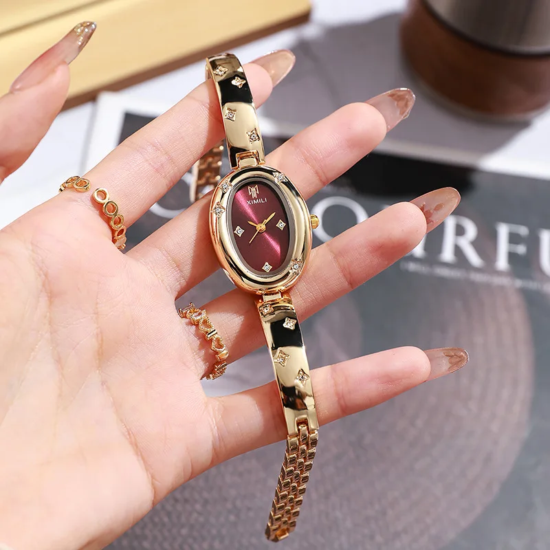 New Fashion Elliptical Women's Watch Light Luxury Luxury Luxury Women's Watch Bracelet Watch Quartz Watch