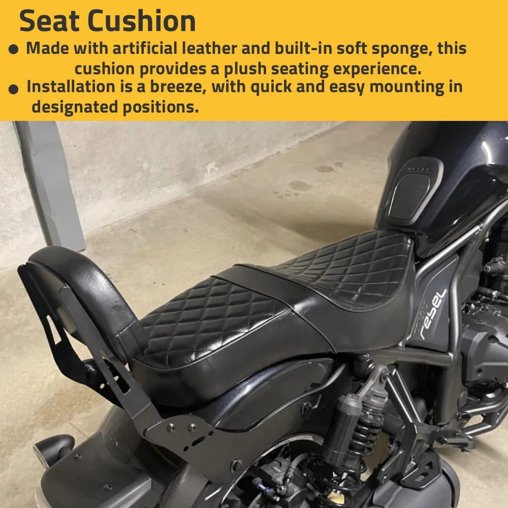 CMX1100 One Piece Retro Seat Cushion For Honda Rebel CM CMX 1100 2021-2025 CM1100 Front Driver Rear Passenger Motor Seat Cover