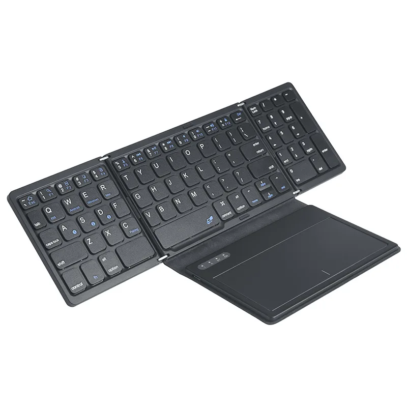 

Qianye ultra-thin wireless keyboard four-fold with large touchpad Bluetooth keyboard tablet silent and light