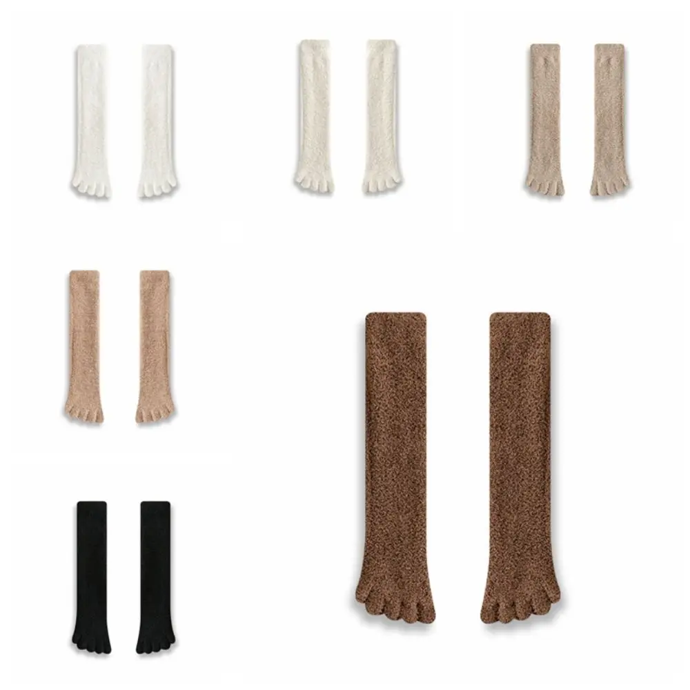 المرجان الصوف خمسة أصابع جوارب رشاقته الدافئة الشتاء سبليت تو جوارب بلون JK الطابق أفخم الجوارب الطويلة للرجال الإناث #6