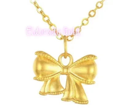 Eldorado Gold  fine gole jewelry pendant 24k pure gold butterfly pendants for girls 999 real gold pendant