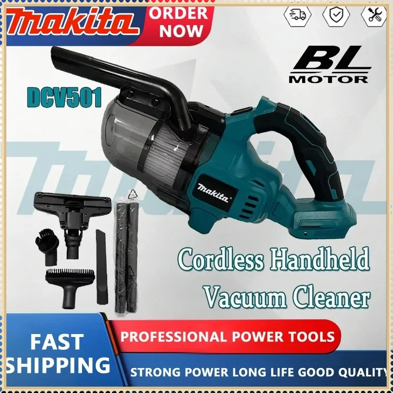 

Беспроводной электрический пылесос Makita для аккумуляторов 18В, портативный, с LED-подсветкой, для дома, промышленности и строительства