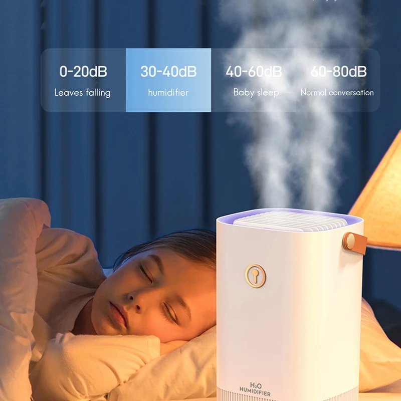 Humidificador ultrasónico de escritorio, difusor de aire portátil USB de gran capacidad, 3.3L, para el hogar y la Oficina