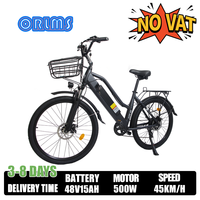 Orlms-CITY26 Adult City outdoor Riding Electric Bike 500W Motor 48V15AH Lithium Battery E-bike 26inch Thin Tire Electric Bicycle