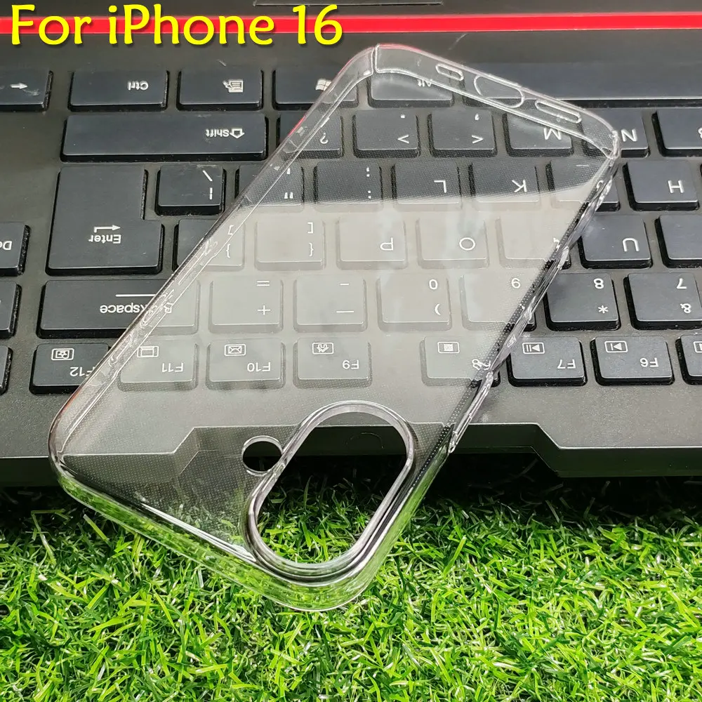 For Apple iPhone 16 Pro Max Case Crystal Hard PC Full Cover iPhone 16 Plus Clear Camera Protect Back Shell